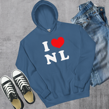 I ❤️ NL Hoodie - Indigo Blue / S