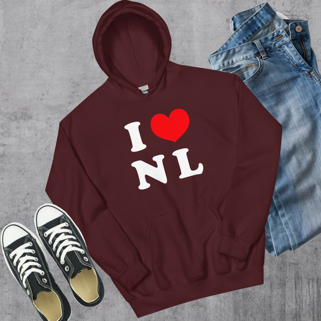 I ❤️ NL Hoodie - Maroon / S