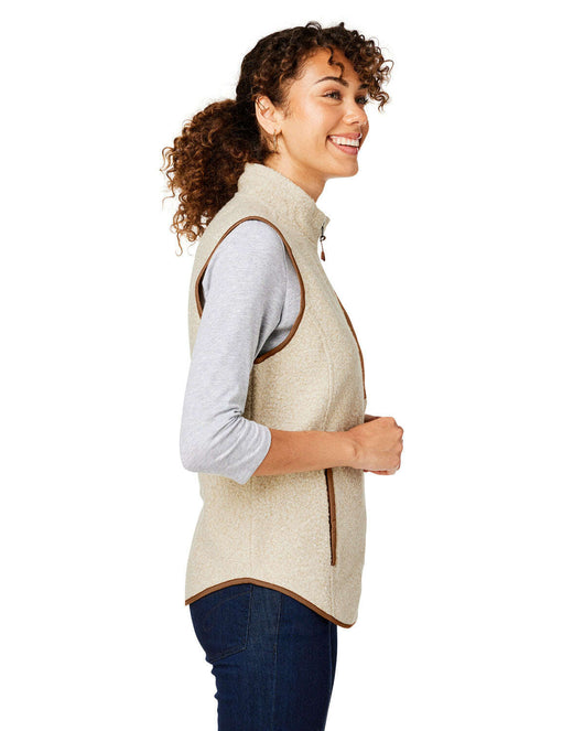 North End Ladies’ Aura Sweater Fleece Vest NE714W - Fleece Jackets
