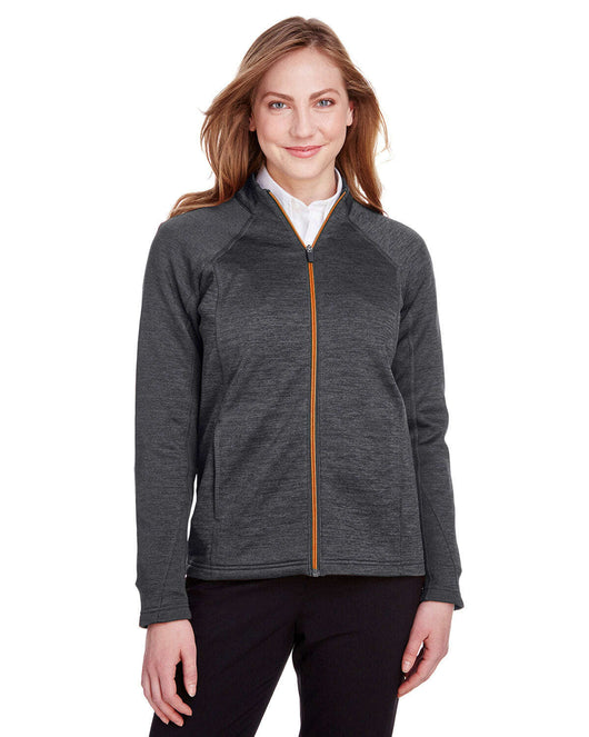 North End Ladies’ Flux 2.0 Full-Zip Jacket NE712W - BLK HTH / OR SODA / XS - Outerwear