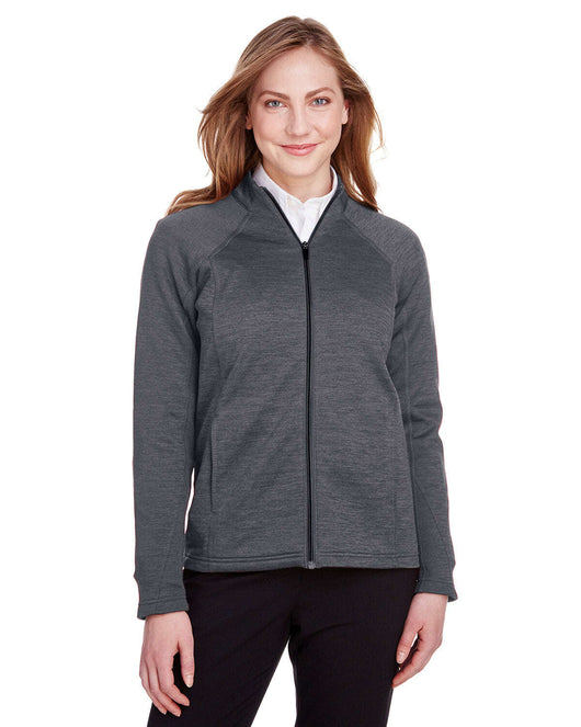 North End Ladies’ Flux 2.0 Full-Zip Jacket NE712W - CARBON HTHR / BLK / XS - Outerwear