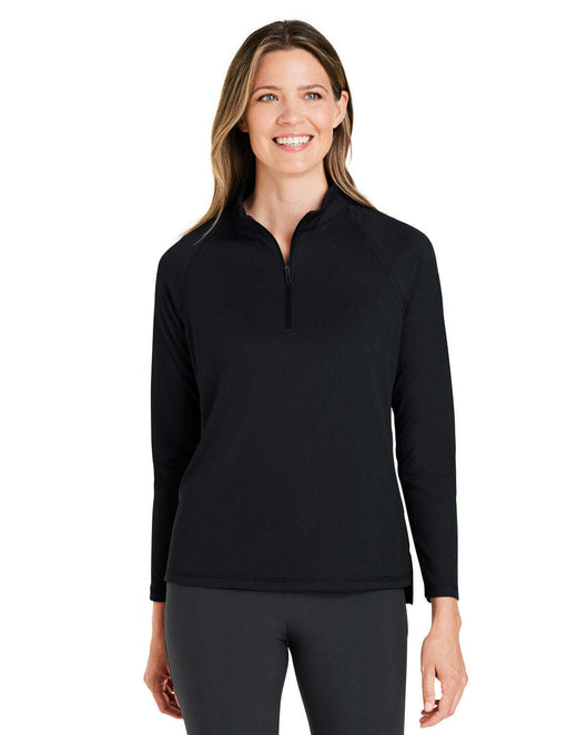 North End Ladies’ Revive Coolcore® Quarter-Zip NE410W - BLACK / XS - Fleece Jackets
