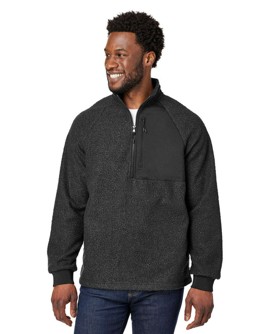 North End Men’s Aura Sweater Fleece Quarter-Zip NE713 - BLACK / S - Fleece Jackets