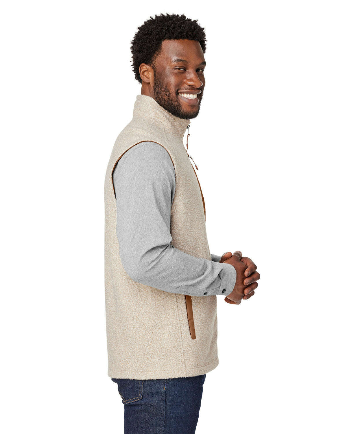 Fleece Jackets-North End Men's Aura Sweater Fleece Vest NE714-torontoscreenprinting.ca