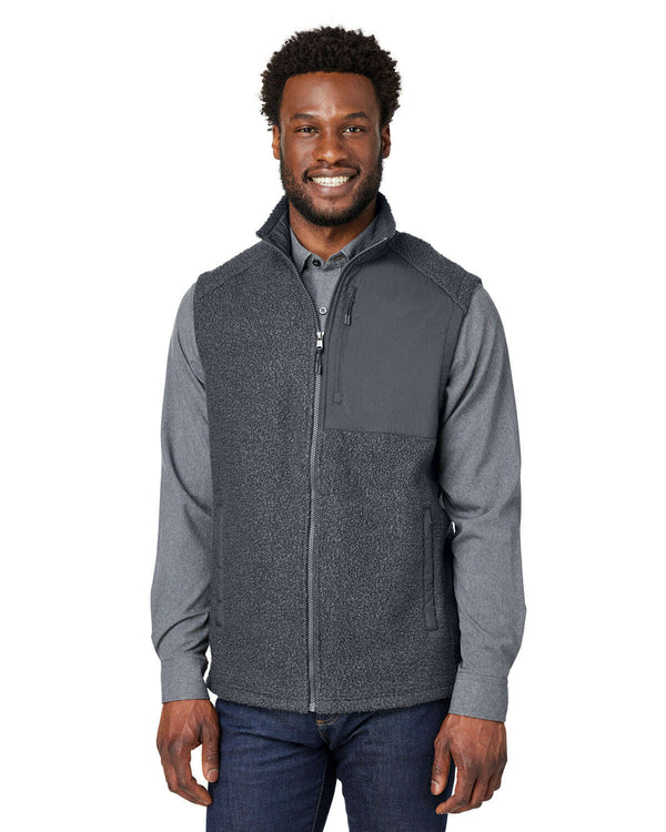 North End Men’s Aura Sweater Fleece Vest NE714 - Fleece Jackets