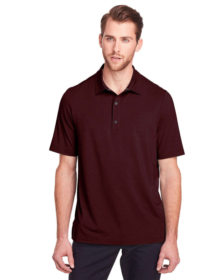 North End Men’s Jaq Snap-Up Stretch Performance Polo NE100 - BURGUNDY / S - Polos