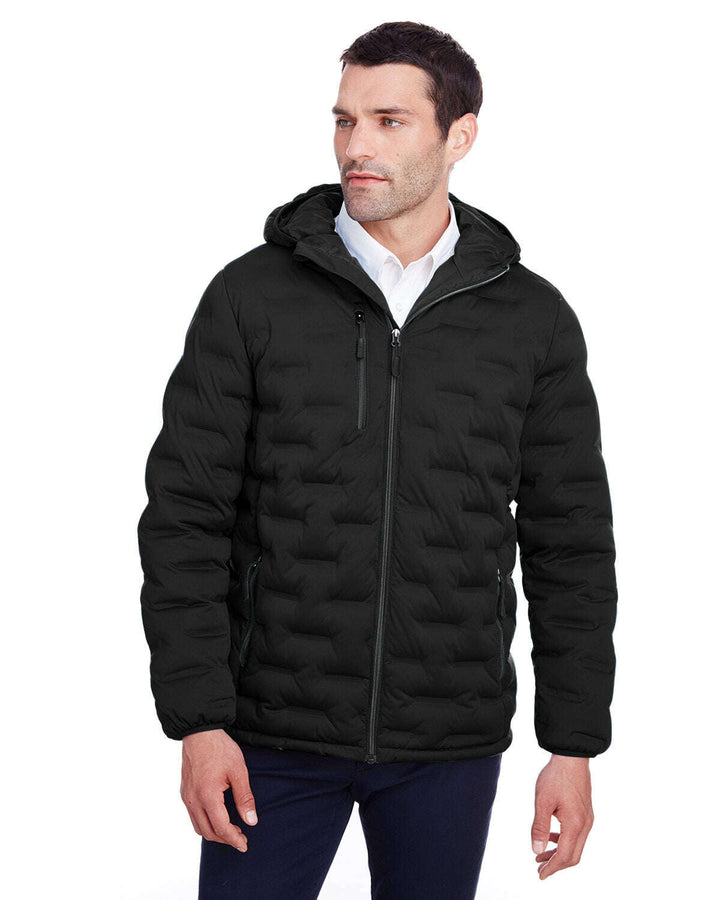 North End Men’s Loft Puffer Jacket NE708 - BLACK / CARBON / S - Outerwear