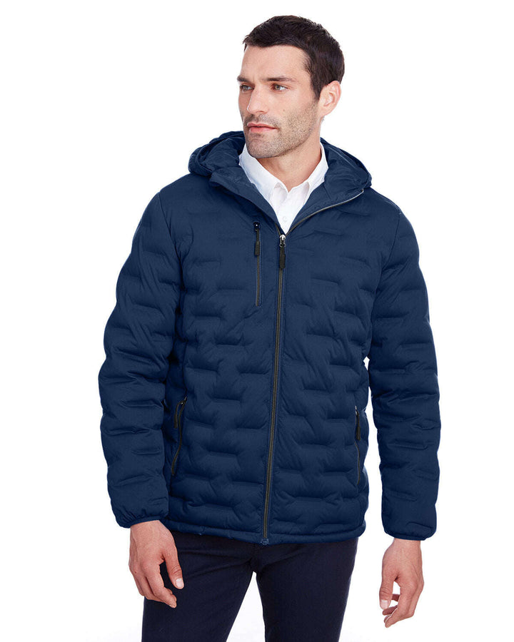 North End Men’s Loft Puffer Jacket NE708 - CLASSC NVY / CRBN / S - Outerwear