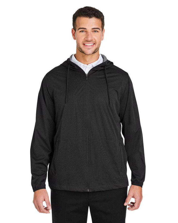 North End Men’s Network Lightweight Jacket NE75 - BLACK HEATHER / S - Outerwear