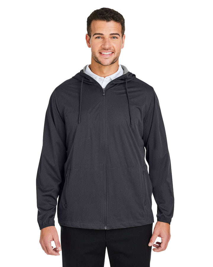 North End Men’s Network Lightweight Jacket NE75 - CARBON HEATHER / S - Outerwear