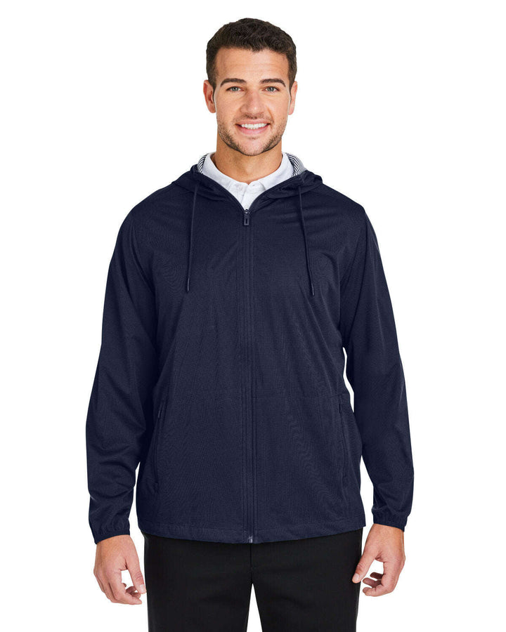 North End Men’s Network Lightweight Jacket NE75 - CLASSC NAVY HTHR / S - Outerwear