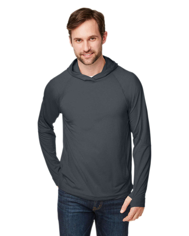 North End Unisex JAQ Stretch Performance Hooded T-Shirt NE105 - CARBON / XXS - T-Shirts