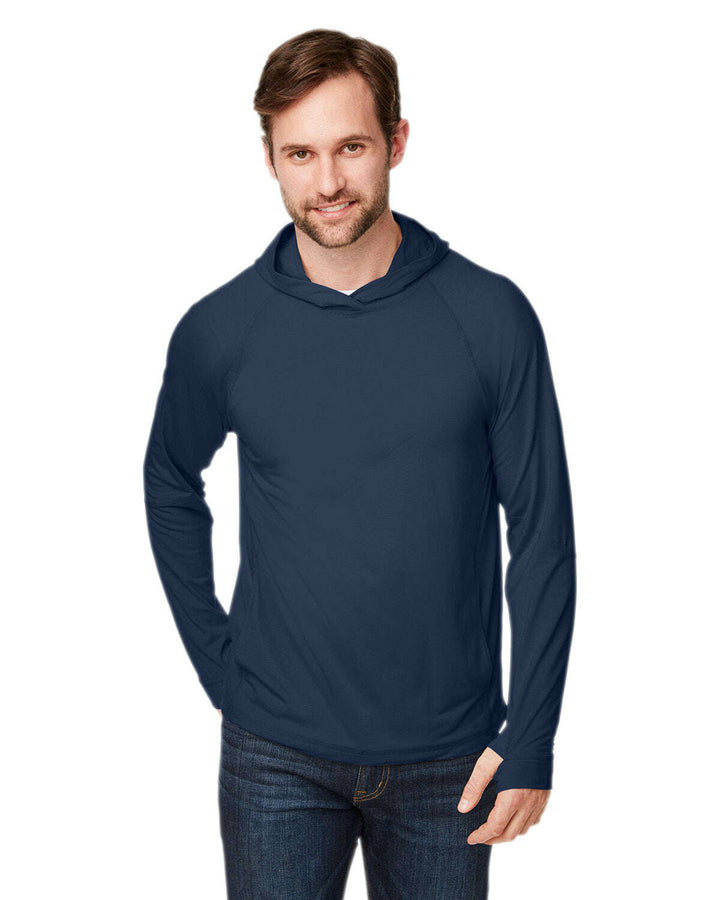 North End Unisex JAQ Stretch Performance Hooded T-Shirt NE105 - CLASSIC NAVY / XXS - T-Shirts