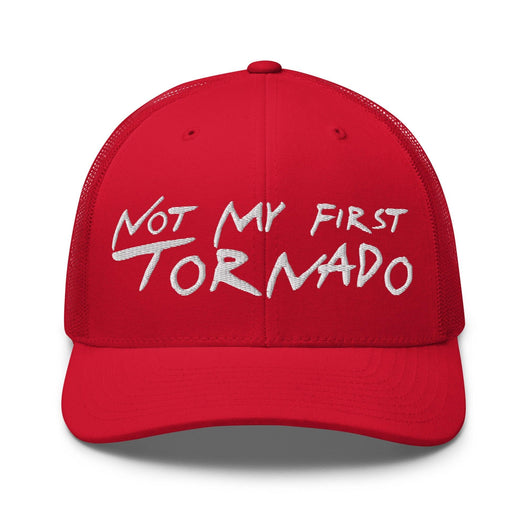 Not My First Tornado Retro Trucker Hat - Red