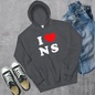 I ❤️ NS Hoodie - Dark Heather / S