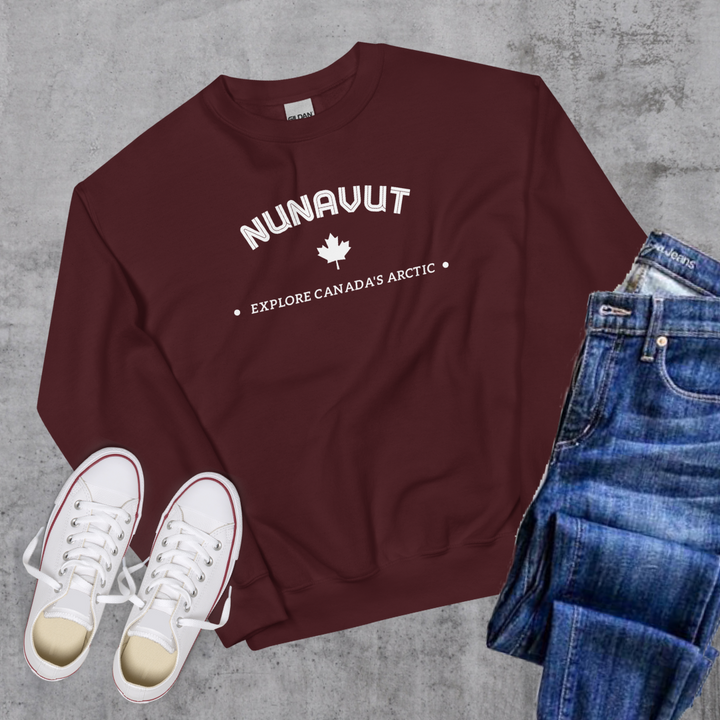 Nunavut License Crewneck - Maroon / S