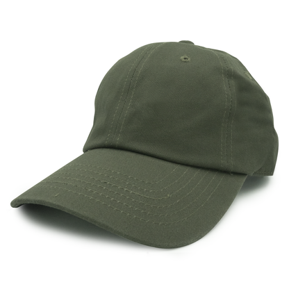 GN-1004 - Washed Cotton Dad Cap - Olive / One size - CAPS