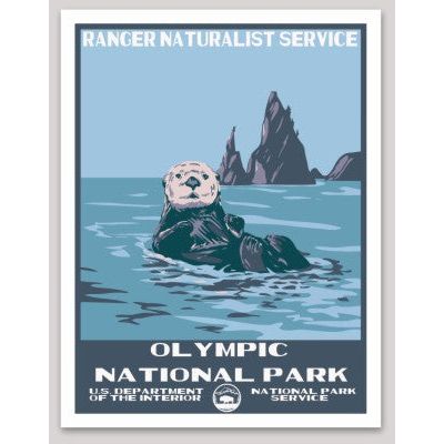 Olympic National Park WPA Sticker Large - sticker