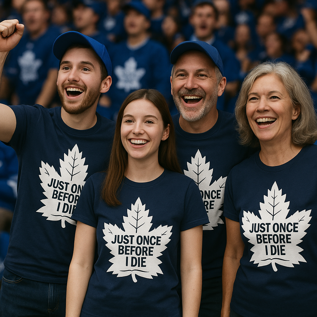 Just Once Before I Die’ Maple Leaf Fanfare Tee – True North Edition - T-Shirt