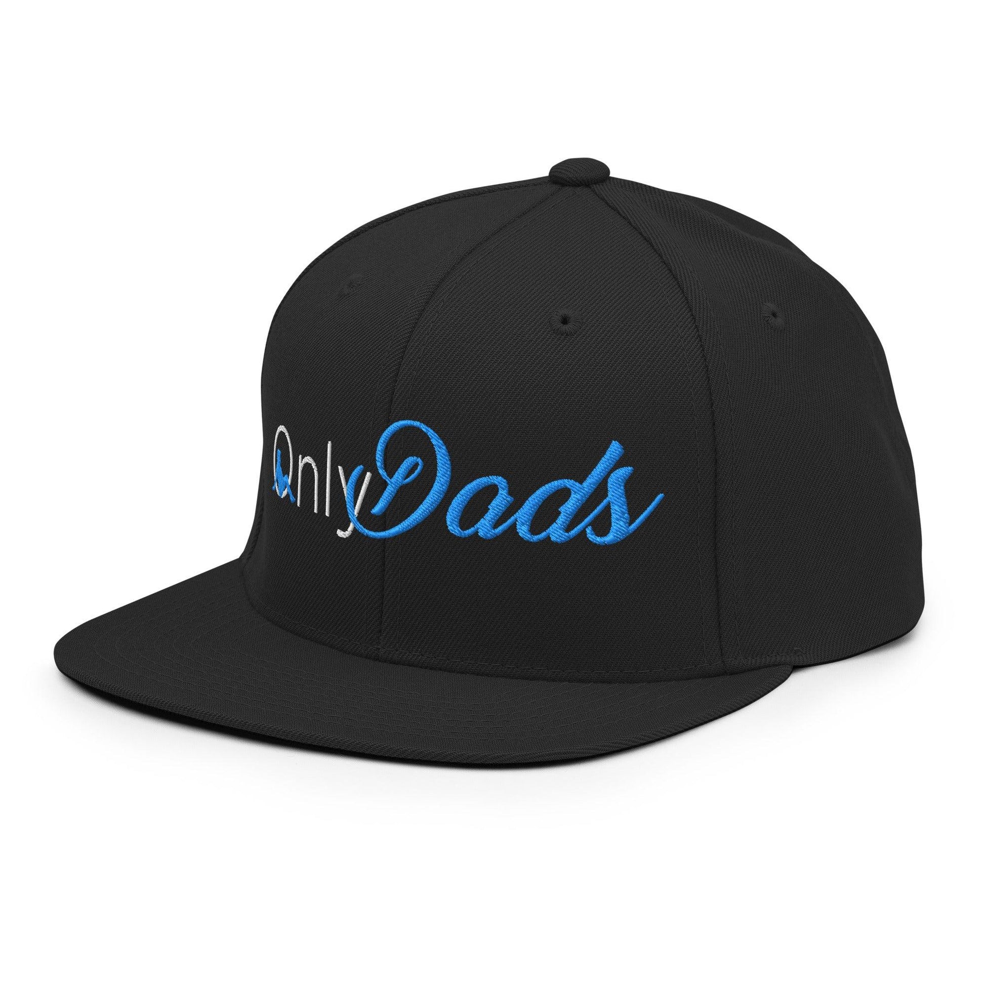 Only Dads Embroidered Flat Bill Brim Snapback Hat