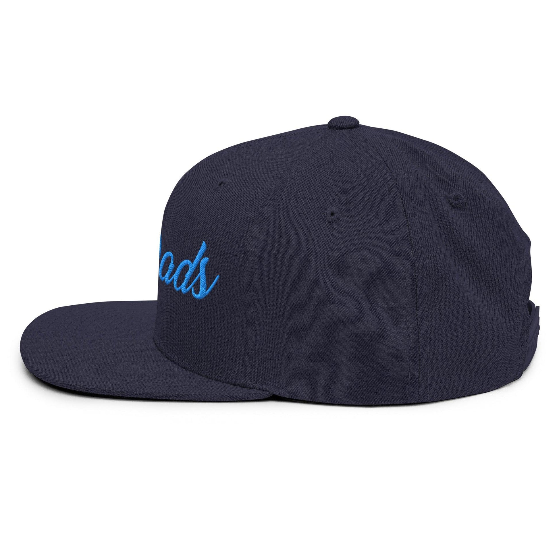 Only Dads Embroidered Flat Bill Brim Snapback Hat