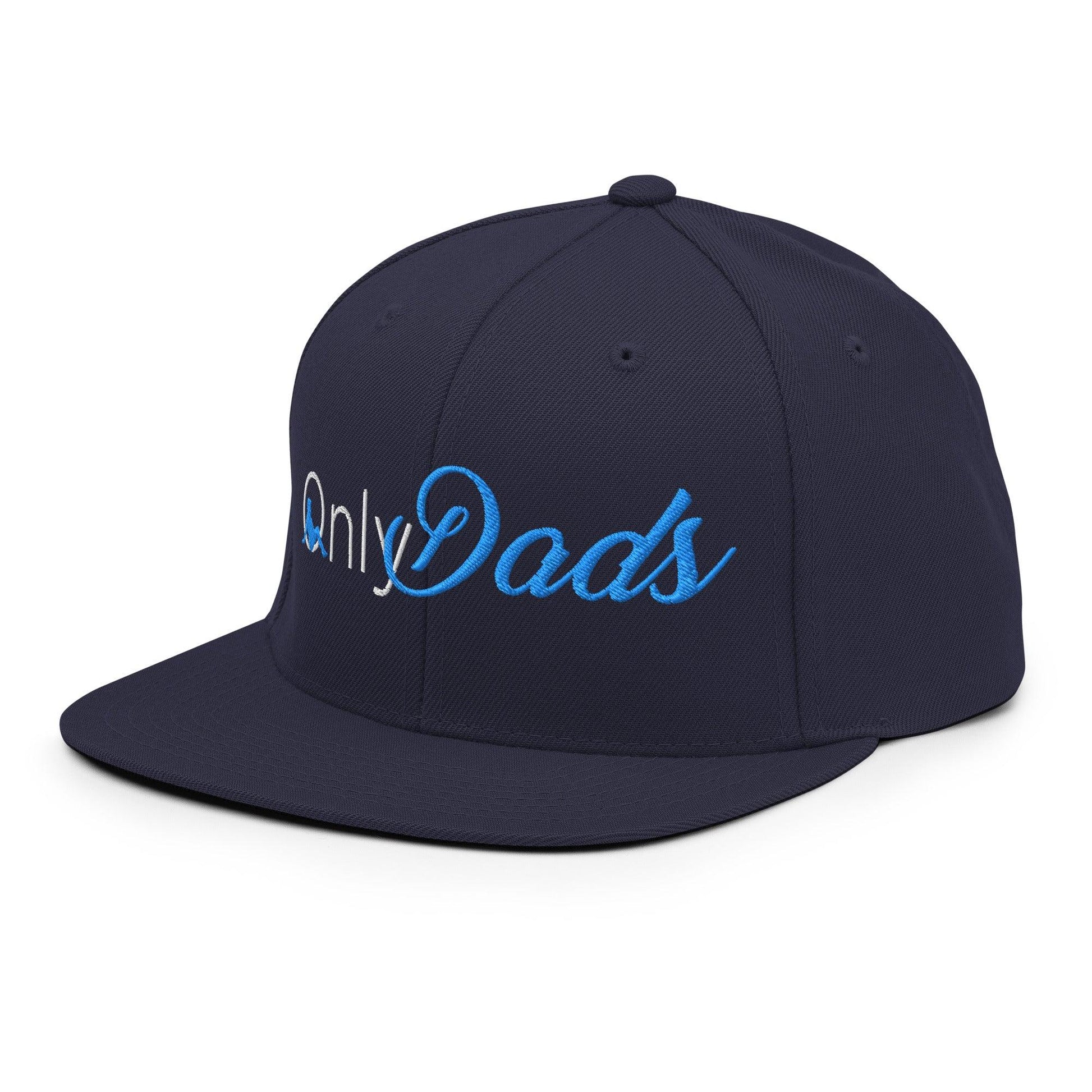 Only Dads Embroidered Flat Bill Brim Snapback Hat