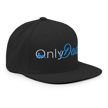Only Dads Embroidered Flat Bill Brim Snapback Hat