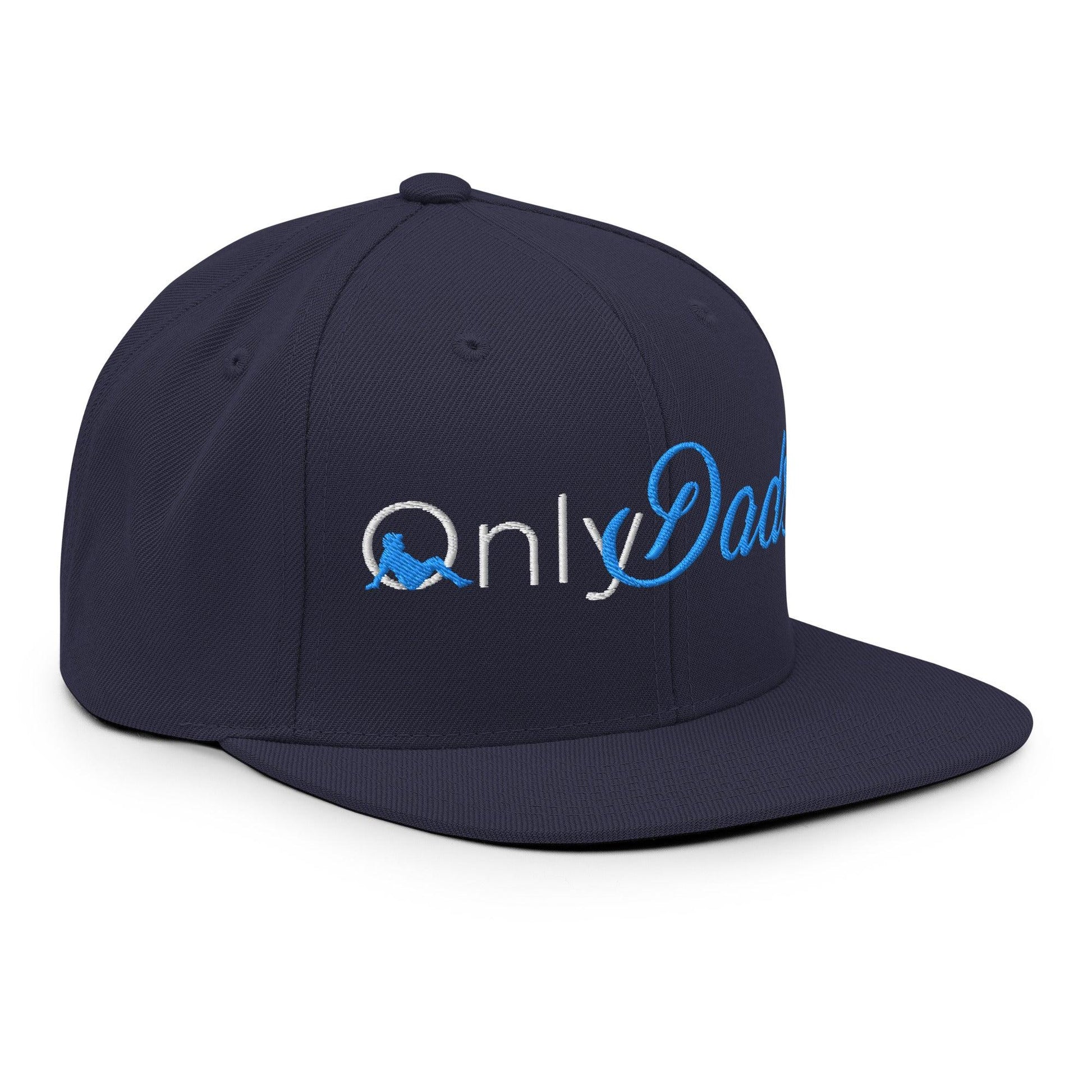 Only Dads Embroidered Flat Bill Brim Snapback Hat