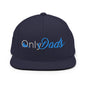 Only Dads Embroidered Flat Bill Brim Snapback Hat - Navy