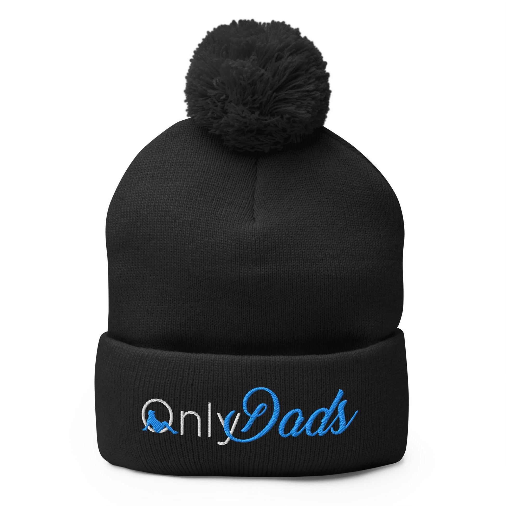 Only Dads Embroidered Knit Pom Beanie - Black