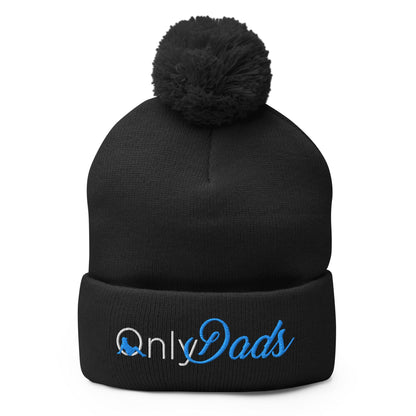 Only Dads Embroidered Knit Pom Beanie - Black