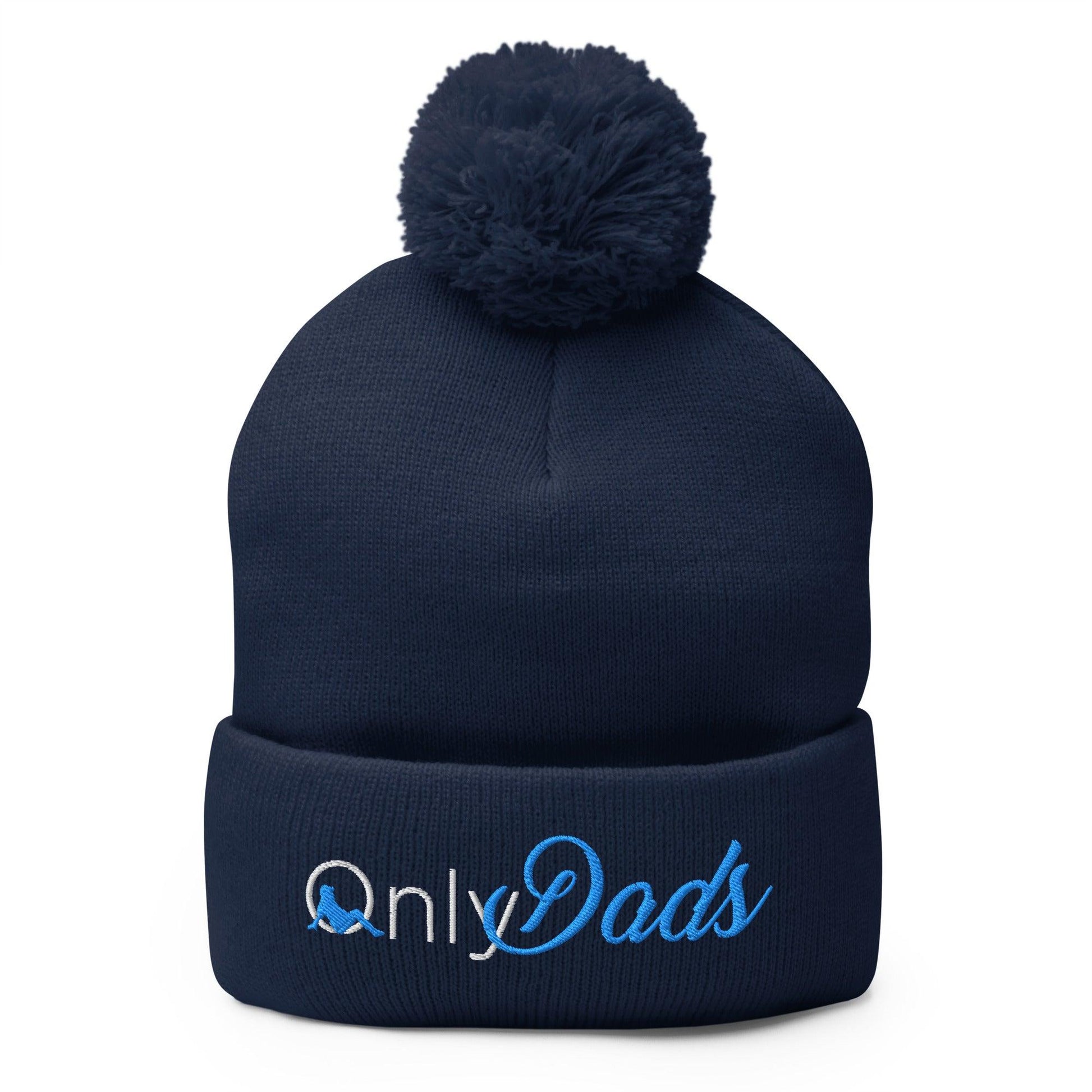 Only Dads Embroidered Knit Pom Beanie - Navy