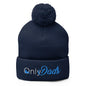 Only Dads Embroidered Knit Pom Beanie - Navy