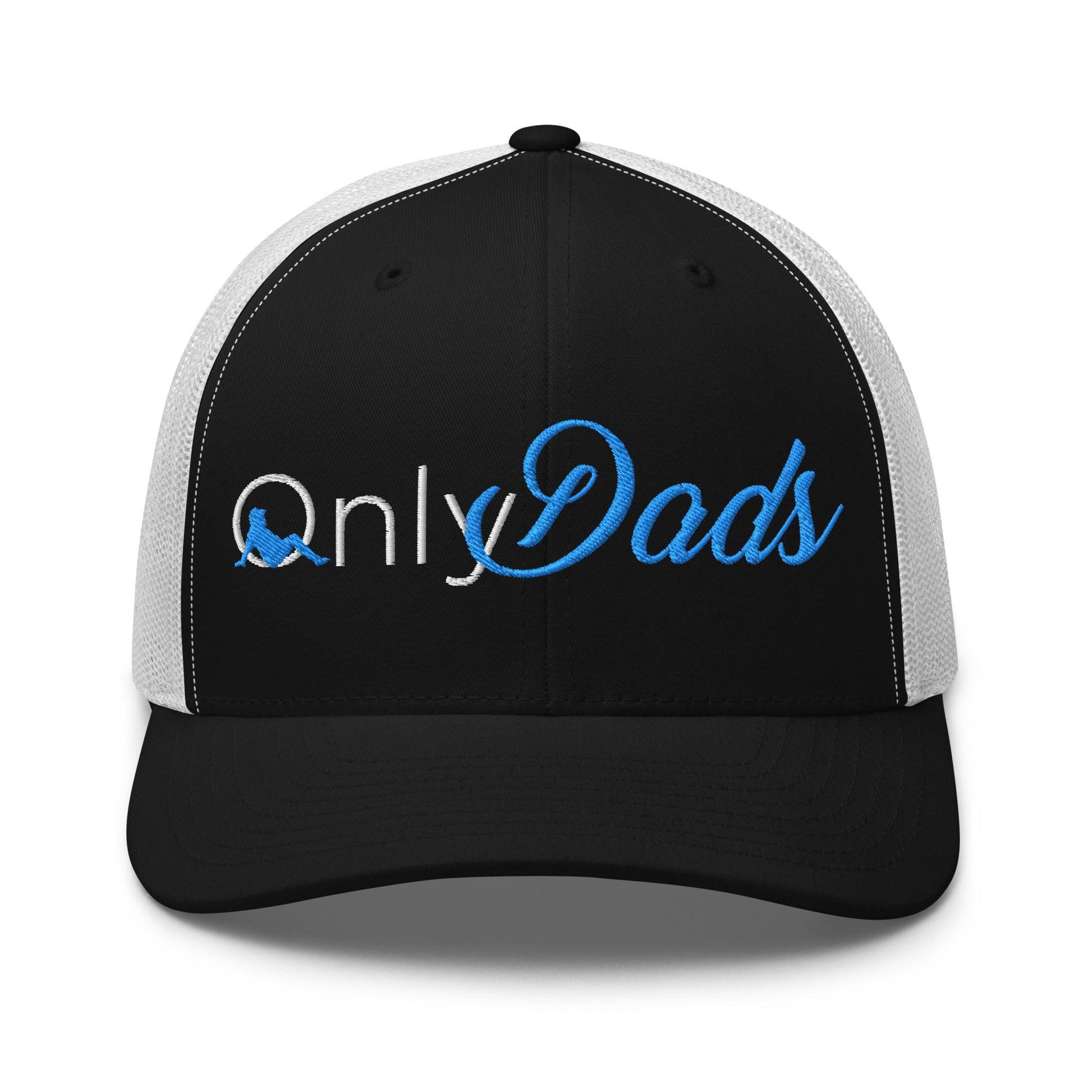Only Dads Embroidered Mesh Trucker Hat - Black/ White