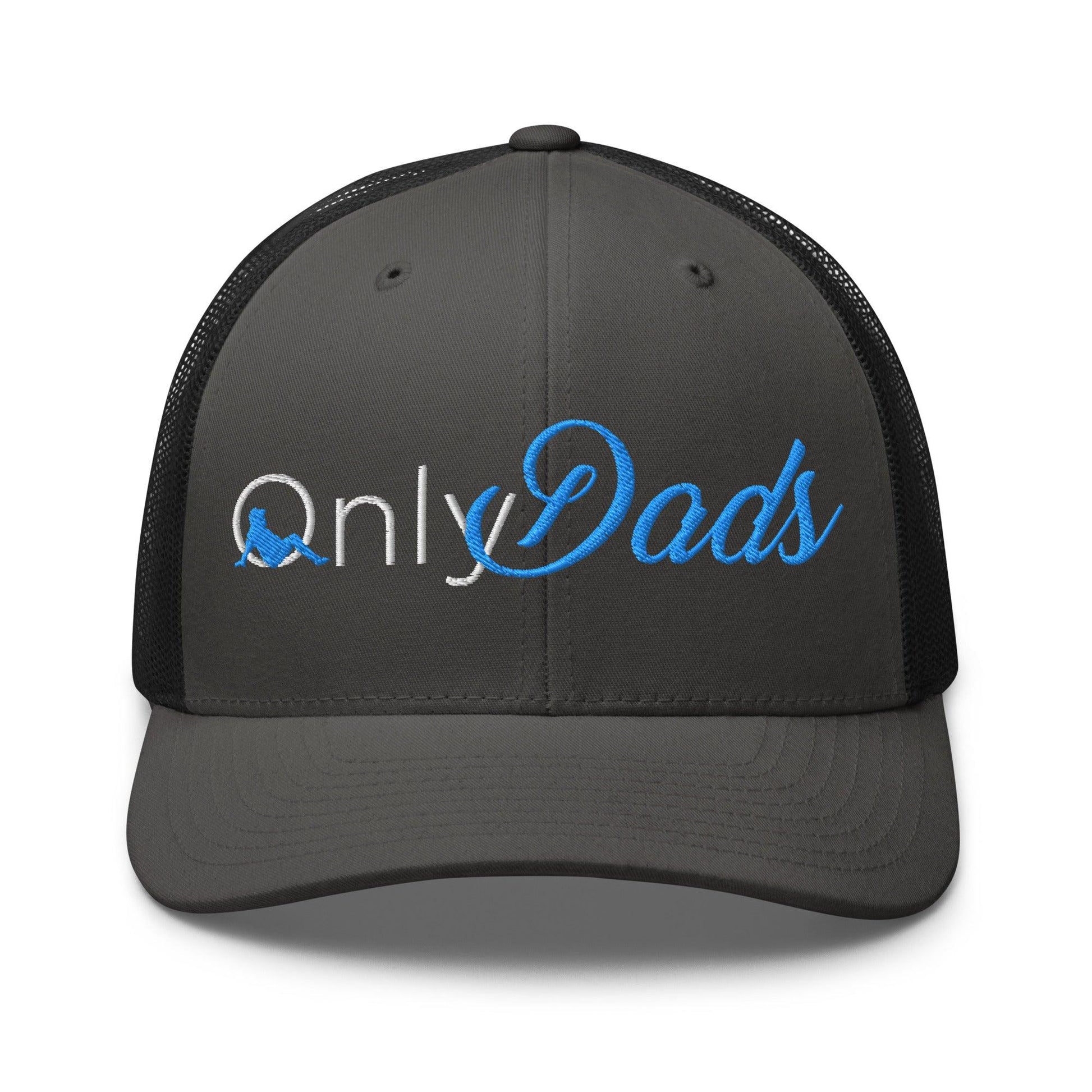 Only Dads Embroidered Mesh Trucker Hat - Charcoal/ Black