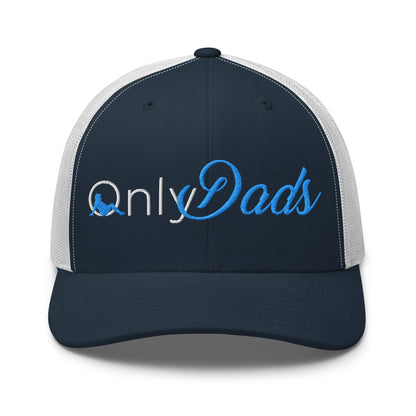 Only Dads Embroidered Mesh Trucker Hat - Navy/ White
