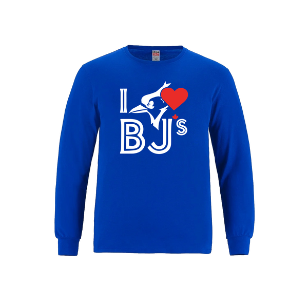 Origional - I Heart BJS - Royal Blue Long Sleeve T-Shirt - Royal Blue / Small - Longsleeve T-Shirt