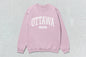 Pink sweatshirt from Ottawa Unisex Heavy Blend Crewneck with screen printing design