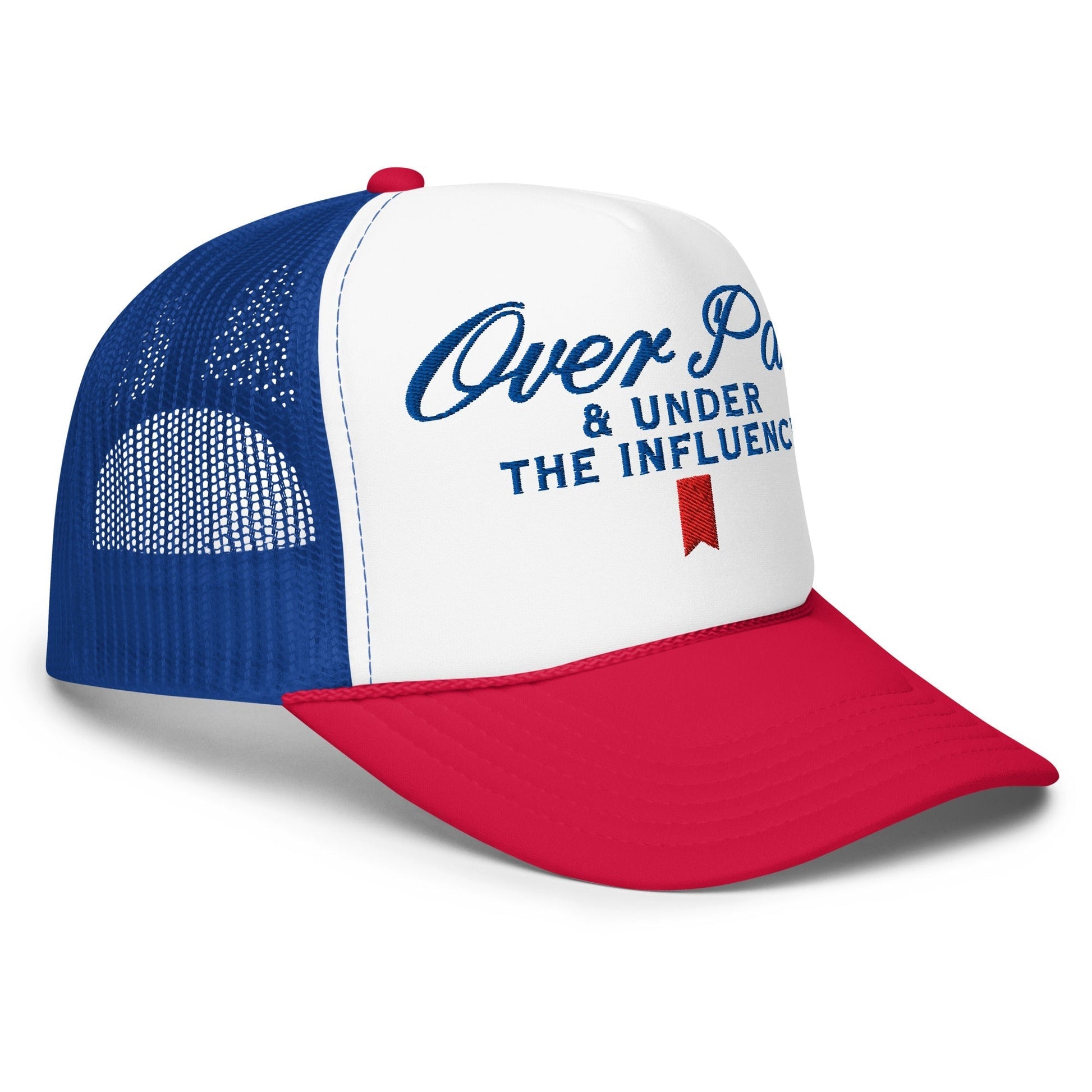 Over Par and Under the Influence Embroidered Foam Trucker Hat