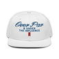 Over Par and Under the Influence Flat Bill Brim Snapback Hat - White - Headwear