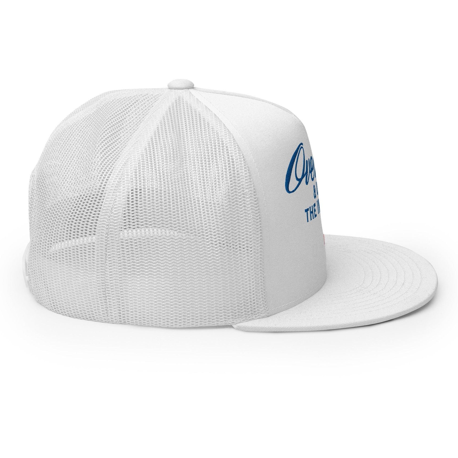 Over Par and Under the Influence Flat Bill Brim Trucker Hat - Headwear