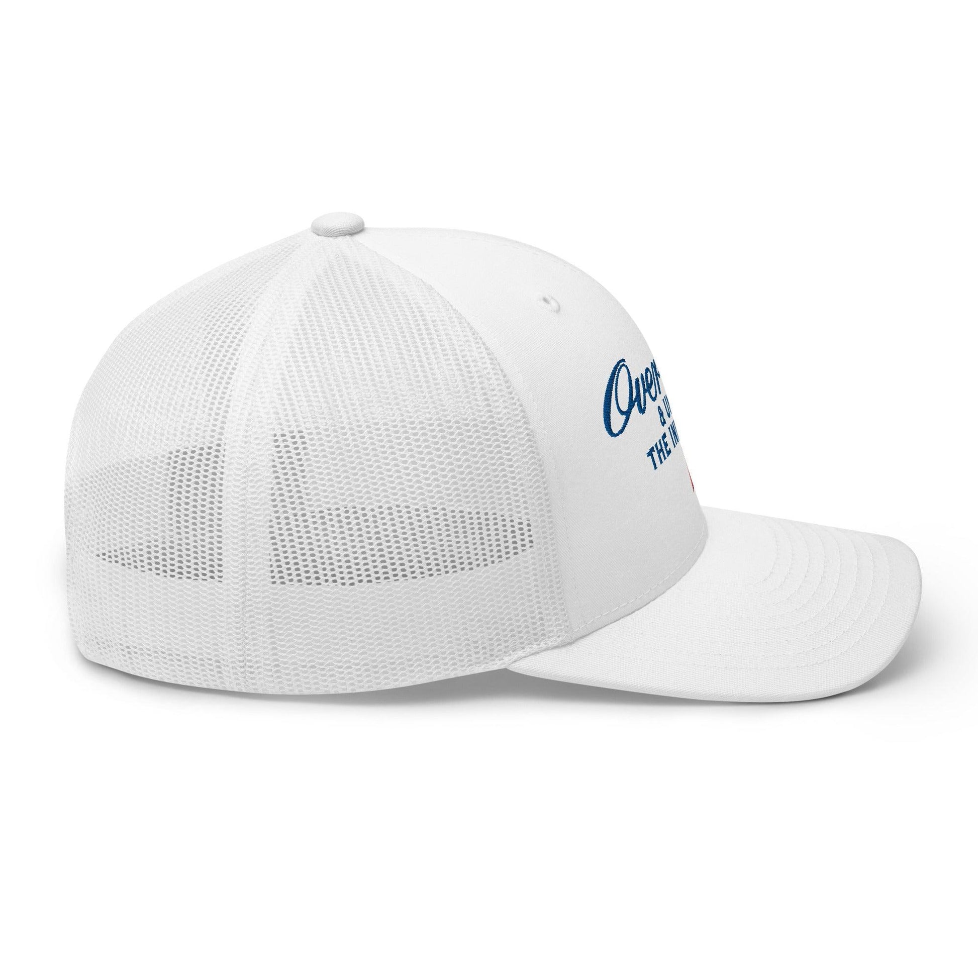 Over Par and Under the Influence Retro Trucker Hat - White - Headwear