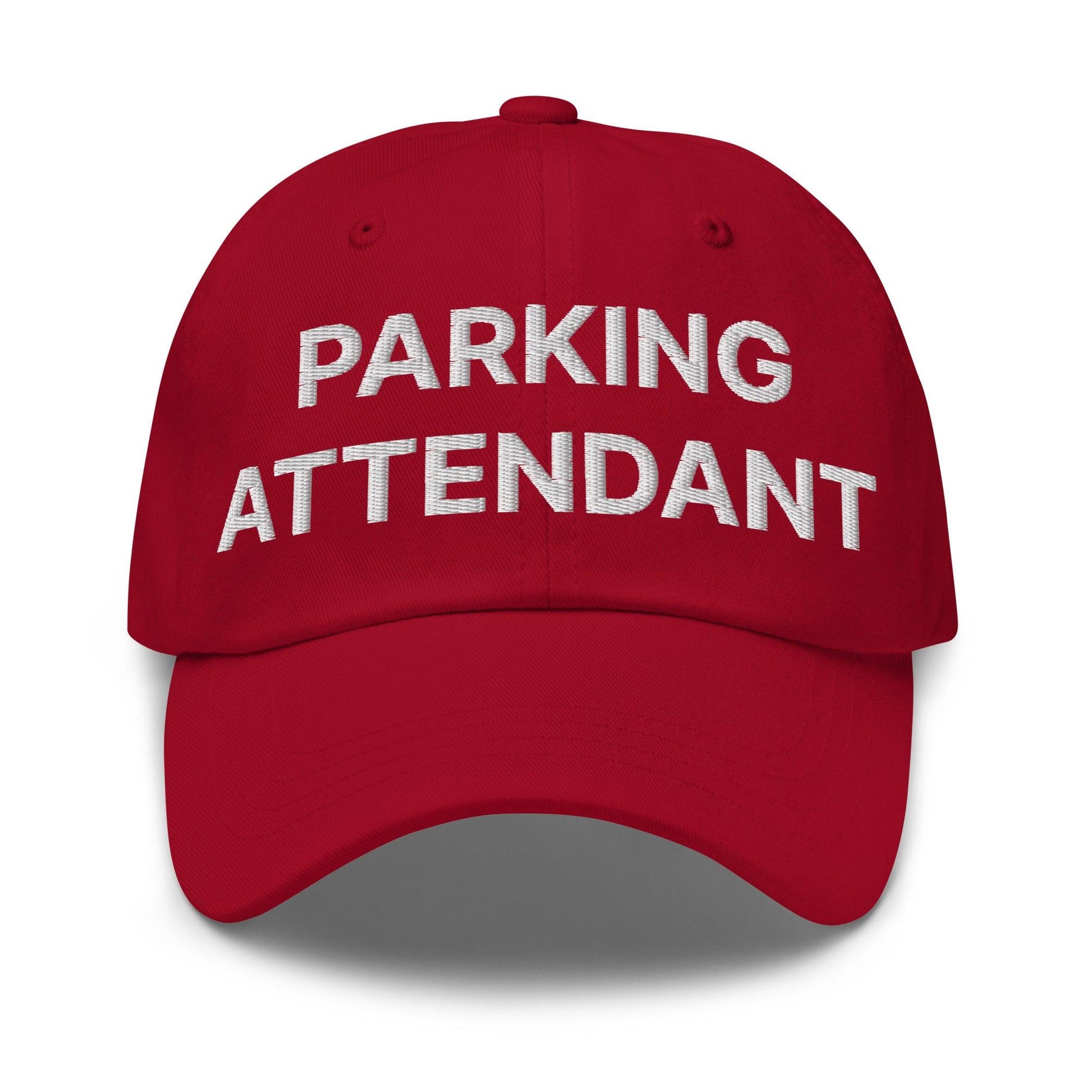 Parking Attendant Uniform Work Embroidered Dad Hat - Cranberry