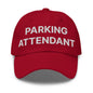Parking Attendant Uniform Work Embroidered Dad Hat - Cranberry