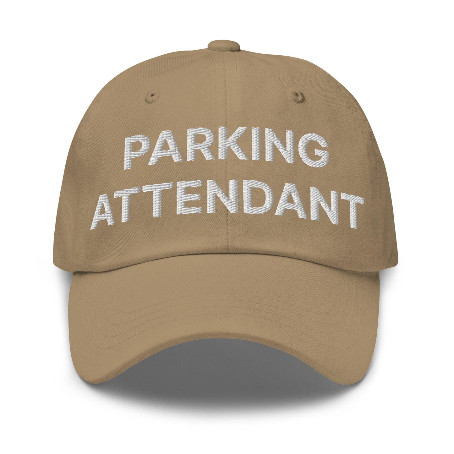 Parking Attendant Uniform Work Embroidered Dad Hat - Khaki