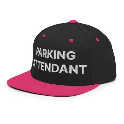 Parking Attendant Uniform Work Embroidered Flat Bill Brim Snapback Hat