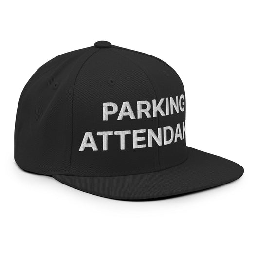 Parking Attendant Uniform Work Embroidered Flat Bill Brim Snapback Hat