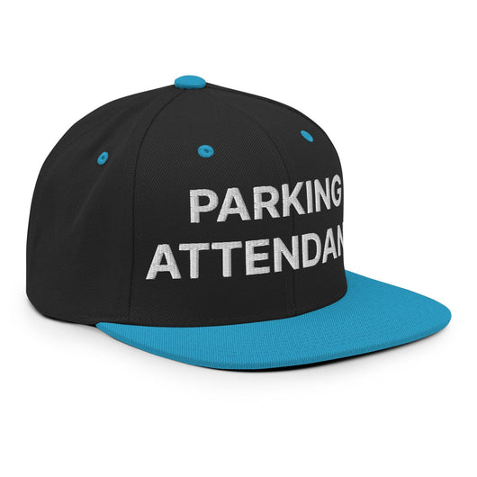 Parking Attendant Uniform Work Embroidered Flat Bill Brim Snapback Hat