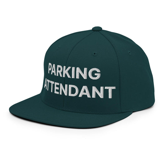 Parking Attendant Uniform Work Embroidered Flat Bill Brim Snapback Hat