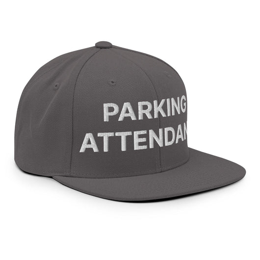 Parking Attendant Uniform Work Embroidered Flat Bill Brim Snapback Hat